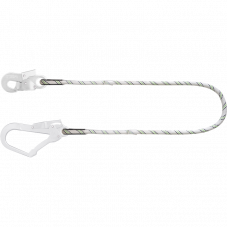 KERNMANTEL TOUW MET STEIGERHAAK EN KARABIJNHAAK 1500MM